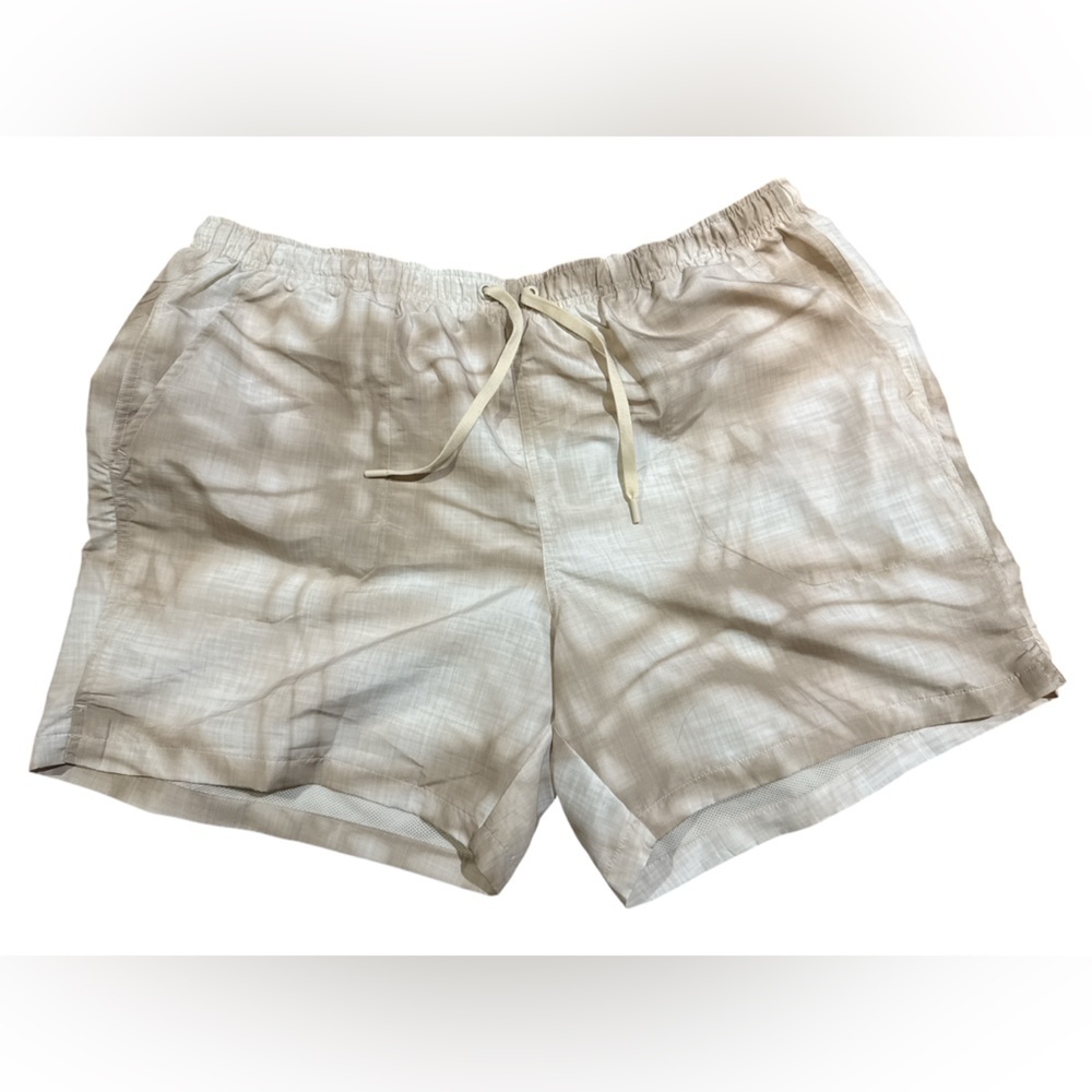 DSG Men’s 6” Rec Shorts Size XL Light Sand Tie Dye Swim Trunks Water Repellent